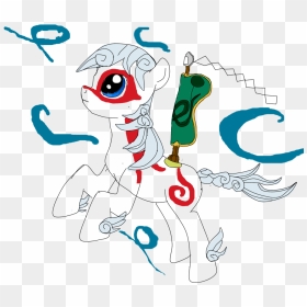 Boushi33, Kazegami, Male, Okami, Ponified, Pony, Safe, - Cartoon, HD Png Download - okami png