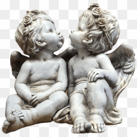 Pair Of Cherub Angels - Twin Angel Baby Statue, HD Png Download - cherub png