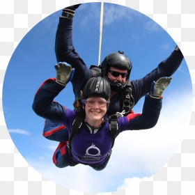 A Supporter Skydives For Target Ovarian Cancer - Extreme Sport, HD Png Download - skydiving png