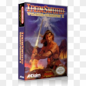 Nes Iron Sword Wizards And Warriors 2 Retail Game Cover - Wizards & Warriors 2 Ironsword, HD Png Download - iron sword png