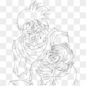 Future Gohan And Trunks Drawing, HD Png Download - future gohan png