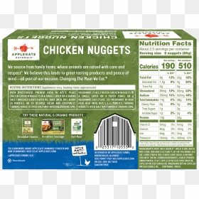 Natural - Chicken - Nuggets Back - Nutrition Facts, HD Png Download - nugget png