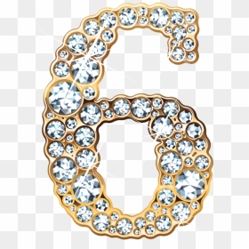 Jewel Clipart Six - Numeros Con Diamantes Png, Transparent Png - diamantes png