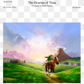 The Ocarina Of Time Sheet Music Composed By Koji Kondo - Legend Of Zelda Ocarina Of Time 3d Art, HD Png Download - ocarina of time png