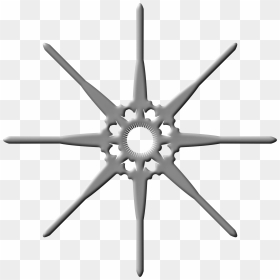 A Sword Star Clip Arts - Cross And Dharma Wheel, HD Png Download - iron sword png