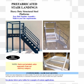 Steel Stair Landing, HD Png Download - stairway png