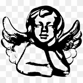 Transparent Angel Clipart Black And White - Angel Baby Cherub Clipart, HD Png Download - cherub png