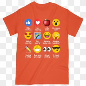 I Like Love Teaching Emoji Emoticon Sayings Graphic - Active Shirt, HD Png Download - like emoji png