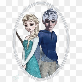Frame Image Of Queen Elsa And Jack Frost-gh711, HD Png Download - jack frost png