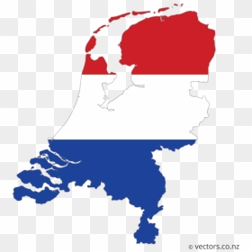 Flag Vector Map Of The Netherlands - Netherlands Country With Flag, HD Png Download - netherlands flag png