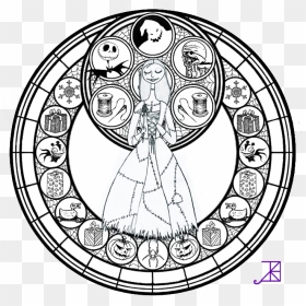 Jack Frost Stained Glass Coloring Page By Akili-amethyst - Disney Stained Glass Coloring Pages, HD Png Download - jack frost png
