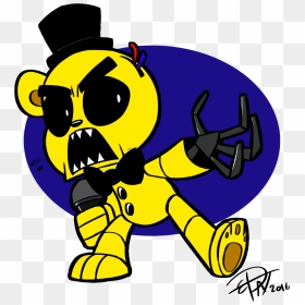 Golden Freddy Cute Drawing, HD Png Download - golden freddy png