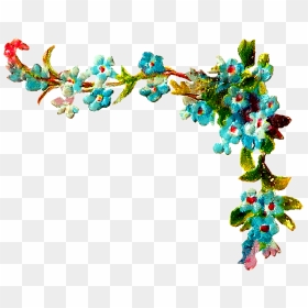 Wildflower Clip Art - Corner Flower Design, HD Png Download - wild flower png