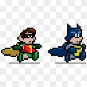 Batman And Robin Pixel Art, HD Png Download - batman and robin png