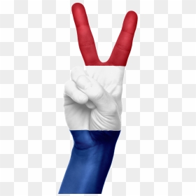 Netherlands Flag Hand, HD Png Download - netherlands flag png