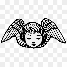 Angel Wings With Face, HD Png Download - cherub png