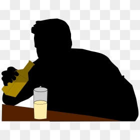 Alcoholic Man Vector Clipart Image - Alcoholic Clip Art, HD Png Download - man vector png