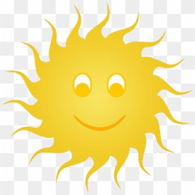 Sun Clip Art Smiling - Yellow Sun, HD Png Download - sunshine clipart png