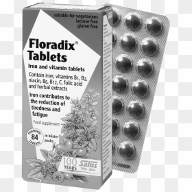 Salus Haus Floradix®, Iron And Vitamin Tablets - Floradix Tablets, HD Png Download - pill capsule png