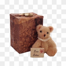 Miniature Jewel Box Bear Love Letter , Png Download - Teddy Bear, Transparent Png - love letter png