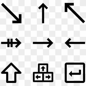 Arrows Pointing To A Person, HD Png Download - keyboard icon png