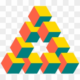 Triangle Optical Illusion Square, HD Png Download - optical illusion png