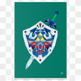 Poster Hyrule Kit De Leo Rodriguesna - Crest, HD Png Download - hylian crest png