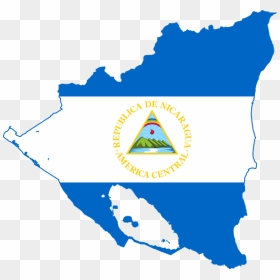 Honduras To Nicaragua Guasaule / Somotillo Border Crossing - Nicaragua Map And Flag, HD Png Download - honduras flag png