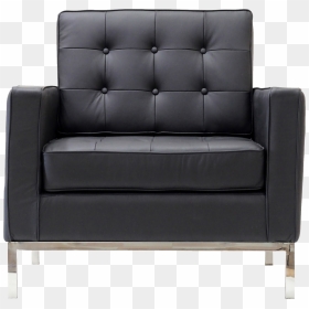 Black Leather Chair Png, Transparent Png - armchair png