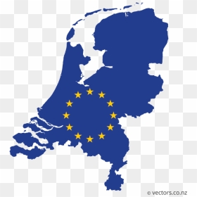 Eu Flag Vector Map Of The Netherlands - Map Netherlands Png, Transparent Png - netherlands flag png