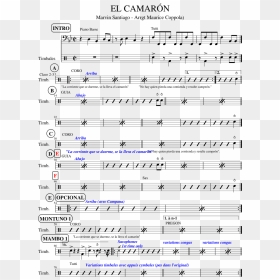 El Camarón Sheet Music 1 Of 2 Pages - Pennsylvania Avenue National Historic Site, HD Png Download - timb png