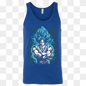 Ssj Vegito God Blue - T-shirt, HD Png Download - vegito blue png