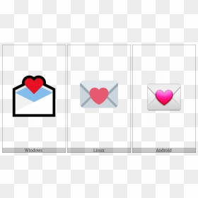 Love Letter On Various Operating Systems - Heart, HD Png Download - love letter png