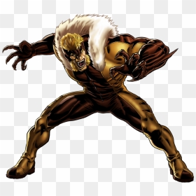 Marvel Comics Sabretooth, HD Png Download - wolverine comic png