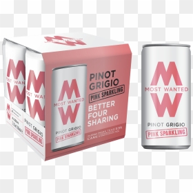 Most Wanted Wine Cans , Png Download - Most Wanted Pink Pinot Grigio, Transparent Png - cans png