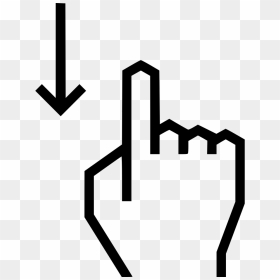 Swipe Down Arrow - Mouse Hand Icon Png, Transparent Png - doodle arrow clipart png