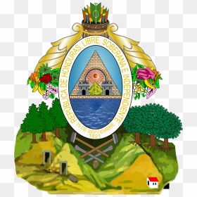 Honduras Coat Of Arms, HD Png Download - honduras flag png