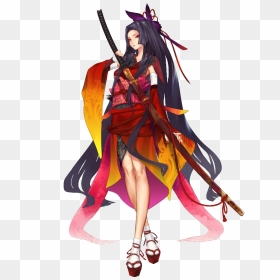Anime Girl Warrior Png - Samurai Girl Art Anime, Transparent Png - female warrior png