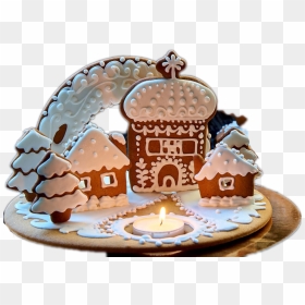 Gingerbread House Transparent Background Png - Gingerbread House, Png Download - icing png