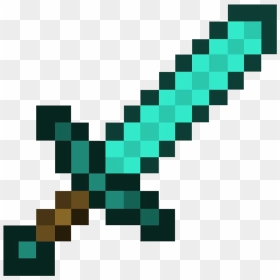 Minecraft Diamond Sword Clipart - Minecraft Diamond Sword, HD Png Download - minecraft background png