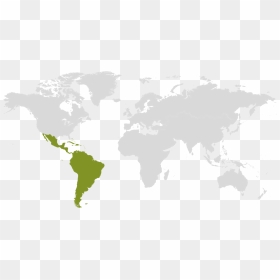 Latin America And Caribbean Map - Latin America And Caribbean World Map, HD Png Download - caribbean png