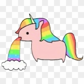 Unicornio Unicorn Arcoiris Ranbow Tumblr - Unicorn Throwing Up Rainbow, HD Png Download - unicorn png tumblr