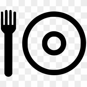 Fork Plate Lunch Menu Cafeteria Eat Eating - Circle, HD Png Download - lunch icon png