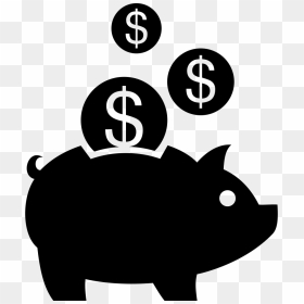 With Dollar Svg Png - Piggy Bank Icon Png, Transparent Png - piggy bank icon png