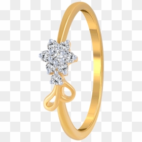 18kt Yellow Gold And Diamond Ring For Women - Engagement Ring, HD Png Download - dimond png