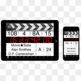 Movieslate Running On Apple Ipad And Iphone - Film Slate App, HD Png Download - slate png