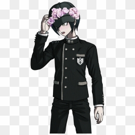 Pure Boy With Flower Crown But He Isn’t Taking Off - Shuichi Saihara Sprites, HD Png Download - black flower crown png
