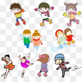 Skating - Winter Olympic Sport Clipart For Kids, HD Png Download - skater png