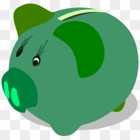 Green Piggy Bank Svg Clip Arts - Green Piggy Bank Clipart, HD Png Download - piggy bank icon png