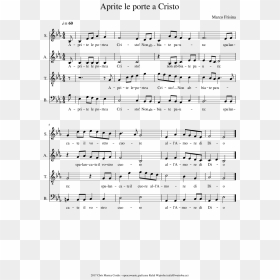 Aprite Le Porte A Cristo Sheet Music Composed By Marco - Sheet Music, HD Png Download - cristo png